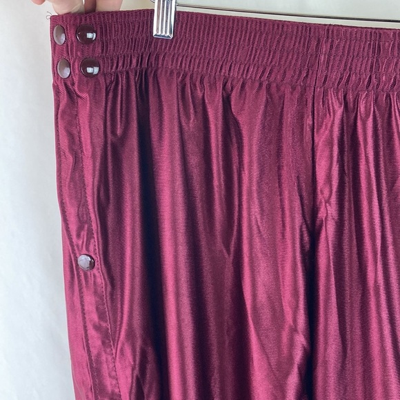 ALLESON Vintage Break-Away Basketball Maroon Athletic Gym Pants - Picture 3 of 6